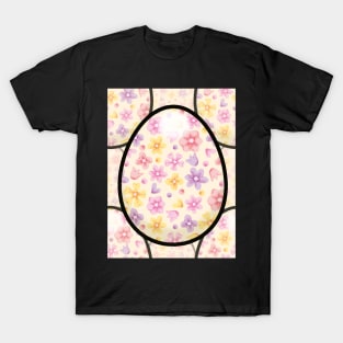 Pink and Yellow Spring Easter Eggs T-Shirt